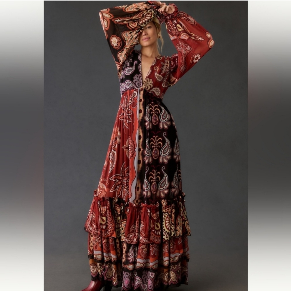 Farm rio SWEET MERMAIDS‎ V NECKLINE MAXI DRESS - Picture 15 of 16
